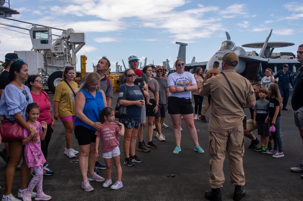 USS Ronald Reagan (CVN 76) hosts ship tour for members of Anderson Air Force Base