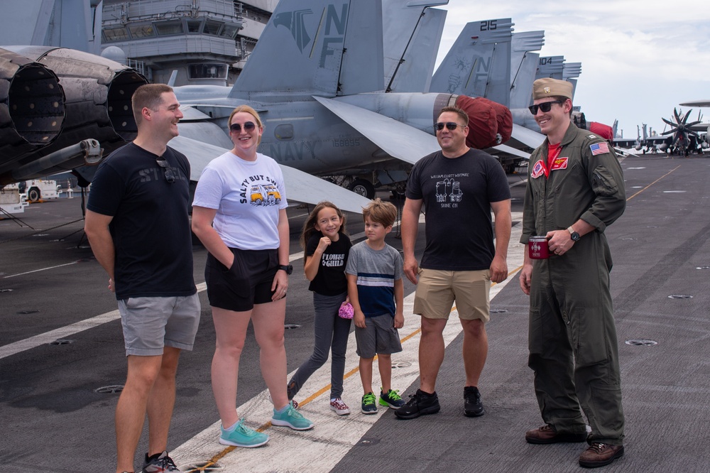 USS Ronald Reagan (CVN 76) hosts ship tour for members of Anderson Air Force Base