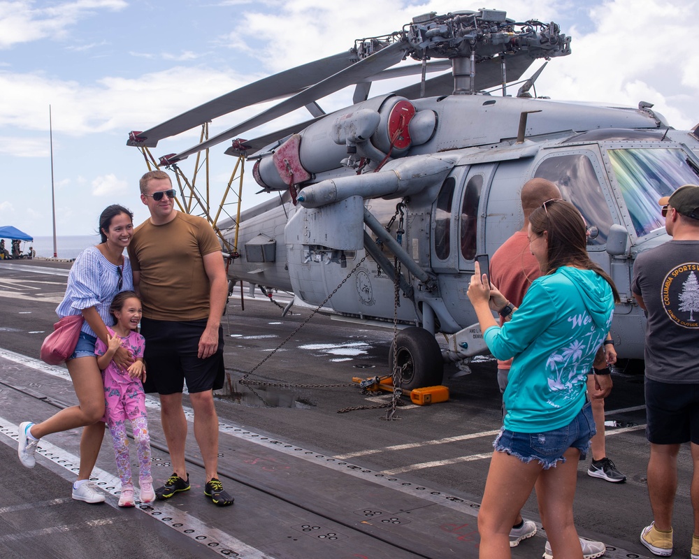 USS Ronald Reagan (CVN 76) hosts ship tour for members of Anderson Air Force Base