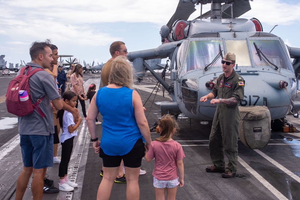 USS Ronald Reagan (CVN 76) hosts ship tour for members of Anderson Air Force Base