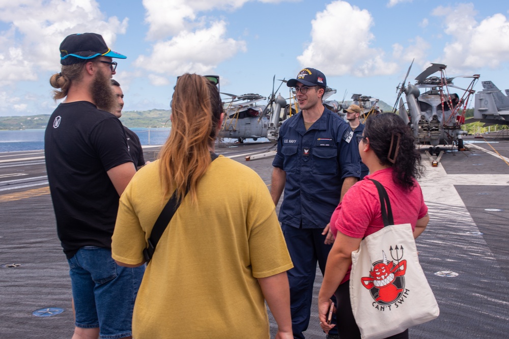 USS Ronald Reagan (CVN 76) hosts ship tour for members of Anderson Air Force Base