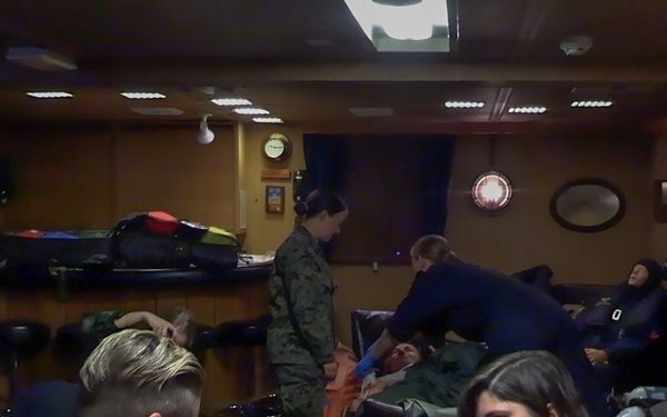 CLB-8 Performs Casualty Evacuations with Swedish Marines and Sailors