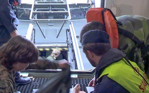 CLB-8 Performs Casualty Evacuations with Swedish Marines and Sailors