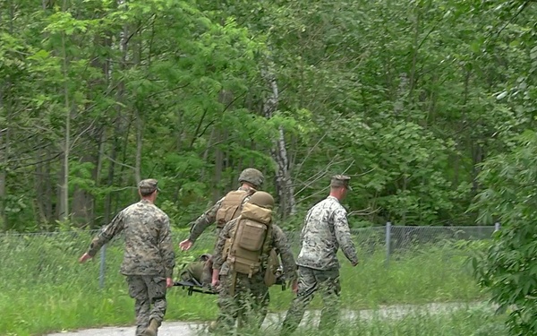 CLB-8 Performs Casualty Evacuations with Swedish Marines and Sailors