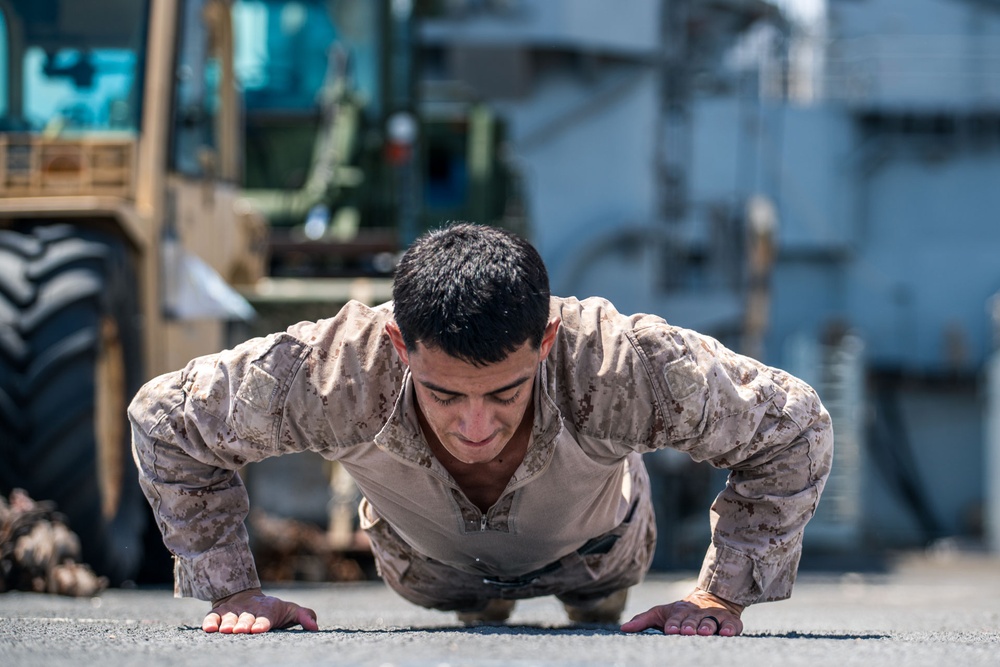 Alpha Co Lead MCMAP Aboard USS Harpers Ferry