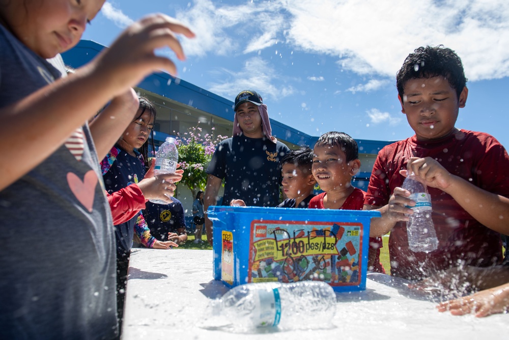 USS Ronald Reagan (CVN 76) Sailors and other Navy Sailors participate in a community relations event at Manuel Ulloa Lujan Elementary School