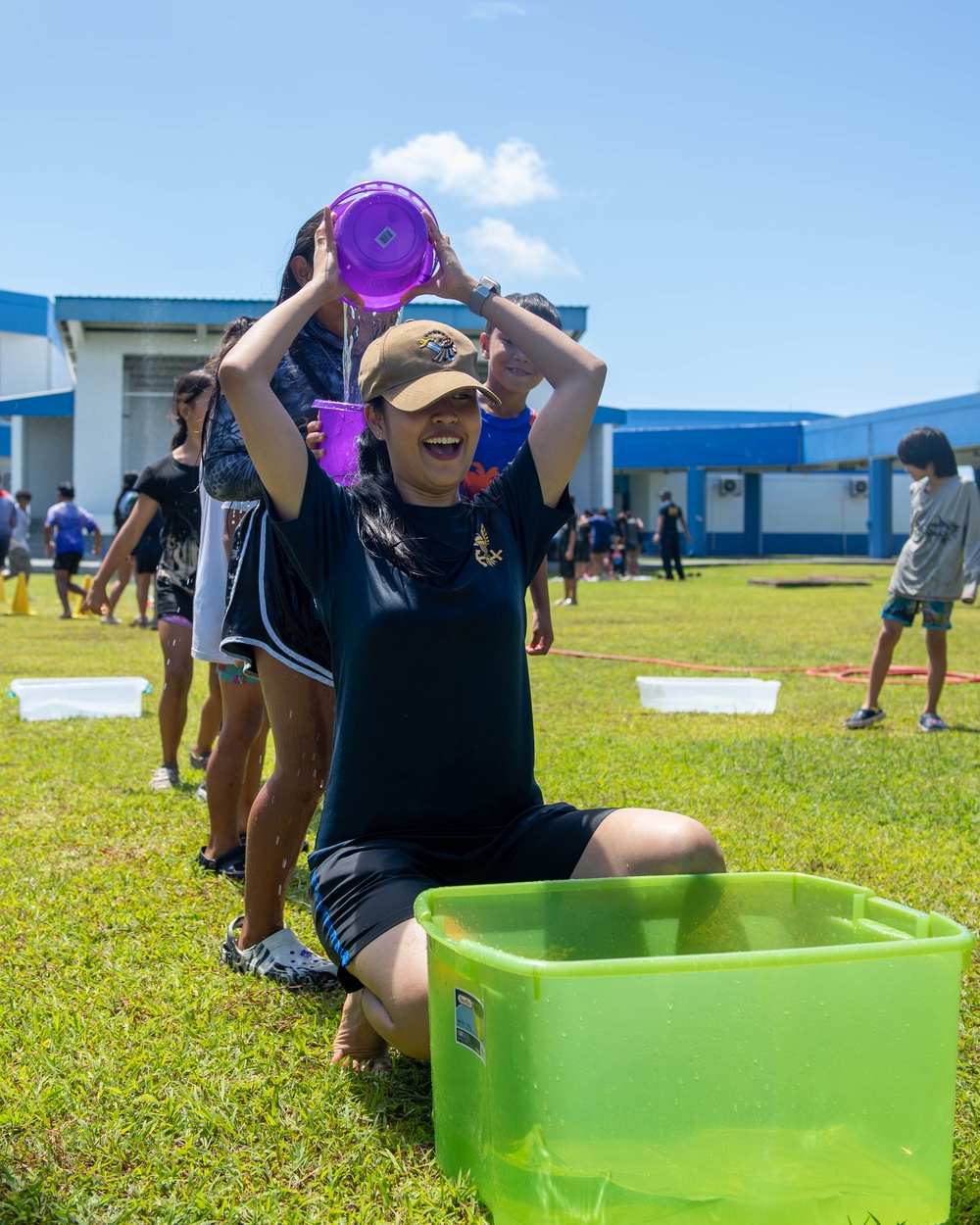 USS Ronald Reagan (CVN 76) Sailors and other Navy Sailors participate in a community relations event at Manuel Ulloa Lujan Elementary School