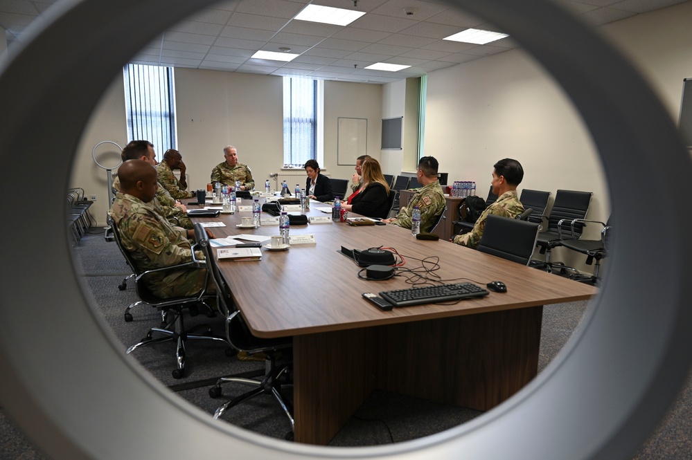 U.S. Air Force Installation and Mission Support Center command team visits RAF Mildenhall