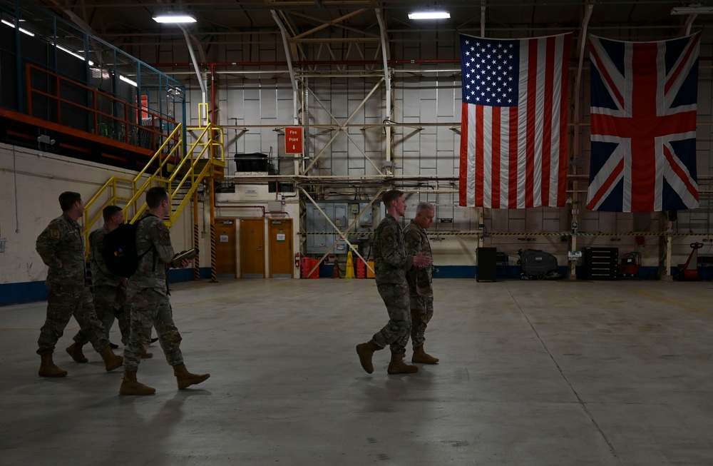 U.S. Air Force Installation and Mission Support Center command team visits RAF Mildenhall