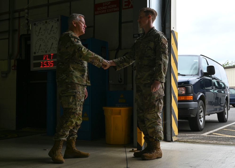U.S. Air Force Installation and Mission Support Center command team visits RAF Mildenhall