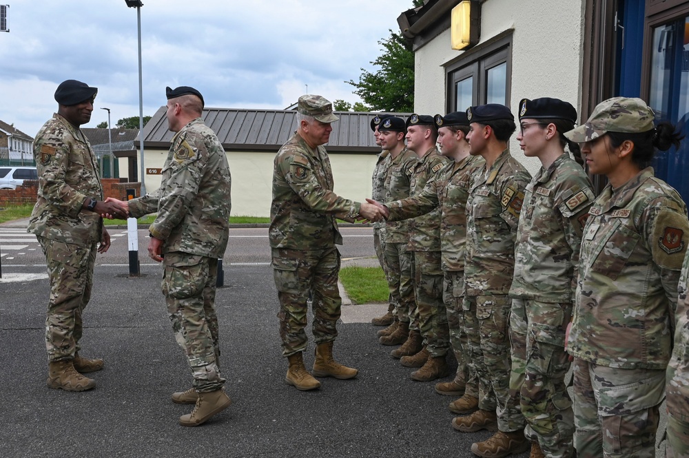 U.S. Air Force Installation and Mission Support Center command team visits RAF Mildenhall