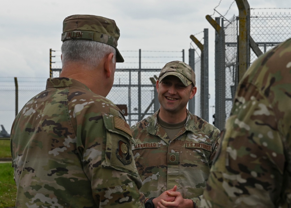 U.S. Air Force Installation and Mission Support Center command team visits RAF Mildenhall