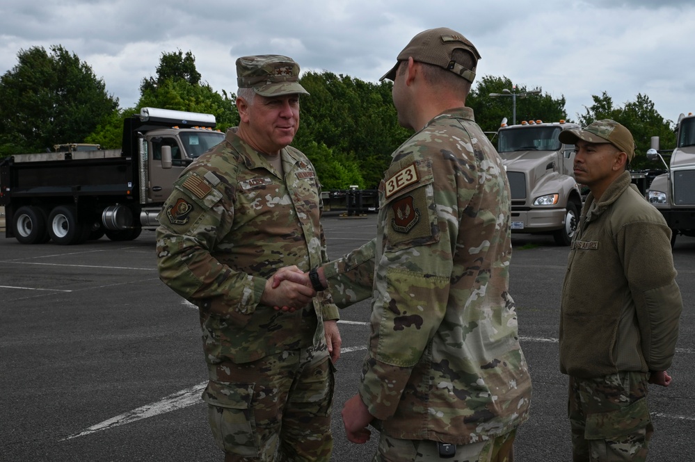 U.S. Air Force Installation and Mission Support Center command team visits RAF Mildenhall