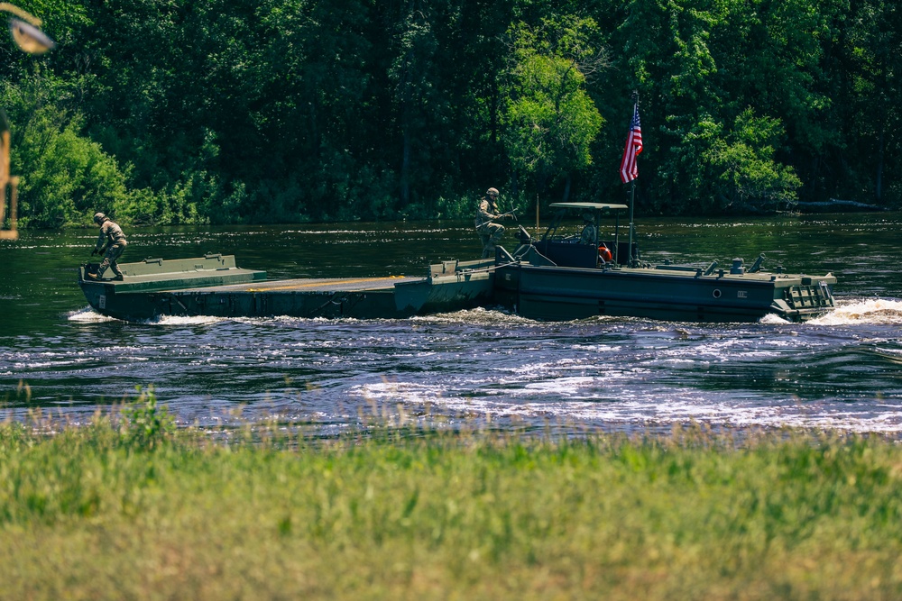 1437th Engineer Multi-Role Bridge Company Trains at Camp Ripley