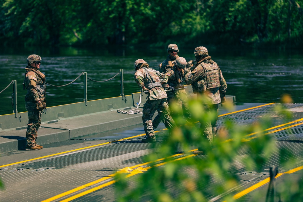 1437th Engineer Multi-Role Bridge Company Trains at Camp Ripley