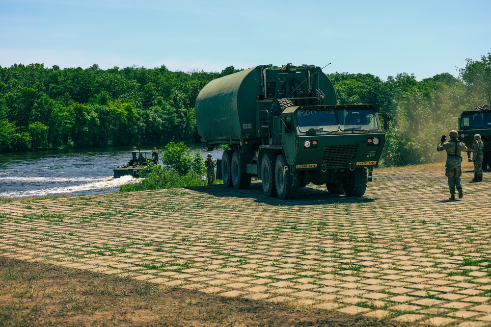 1437th Engineer Multi-Role Bridge Company Trains at Camp Ripley