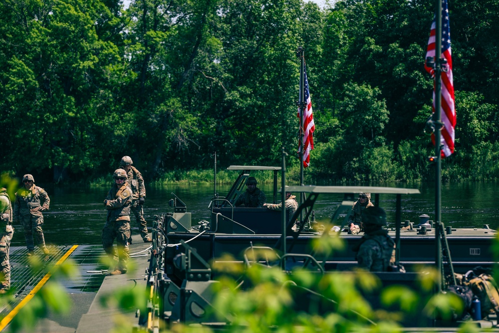 1437th Engineer Multi-Role Bridge Company Trains at Camp Ripley