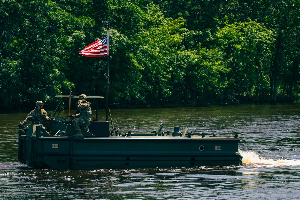 1437th Engineer Multi-Role Bridge Company Trains at Camp Ripley