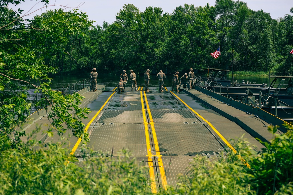 1437th Engineer Multi-Role Bridge Company Trains at Camp Ripley