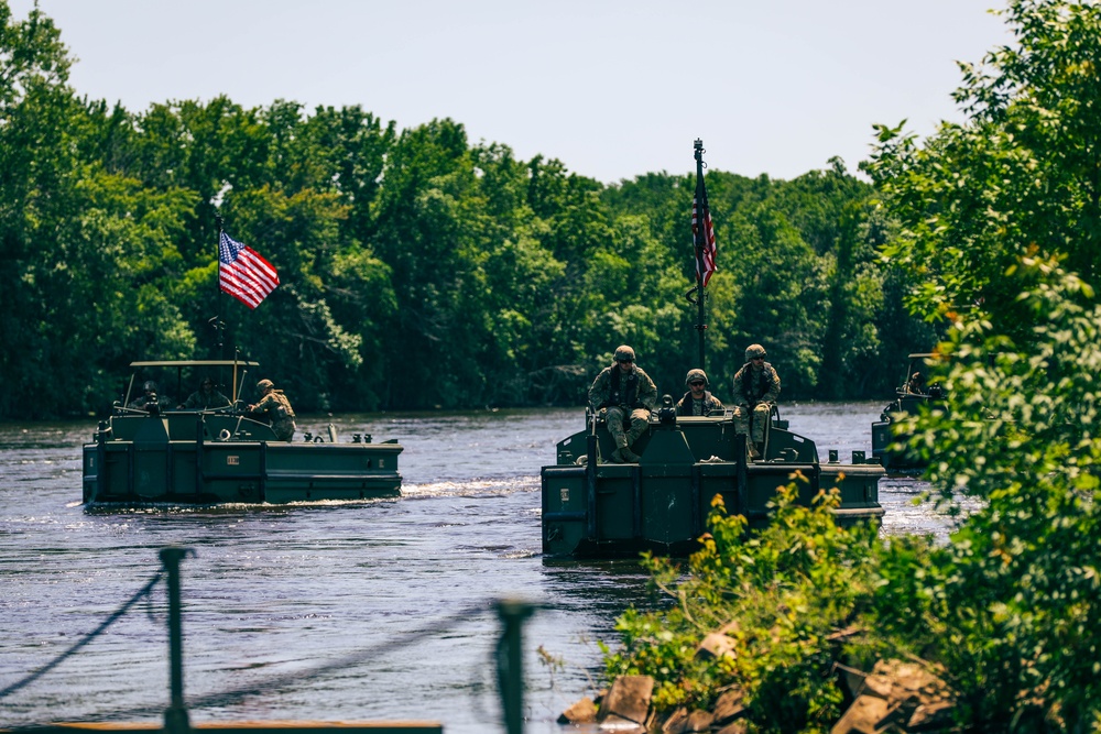 1437th Engineer Multi-Role Bridge Company Trains at Camp Ripley