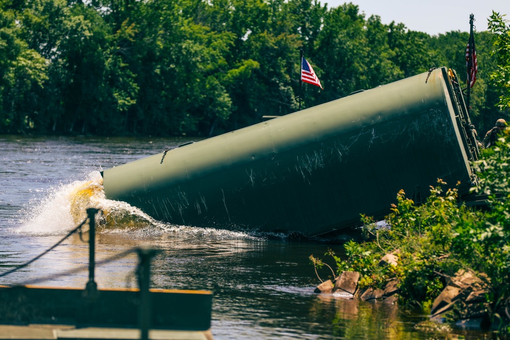 1437th Engineer Multi-Role Bridge Company Trains at Camp Ripley