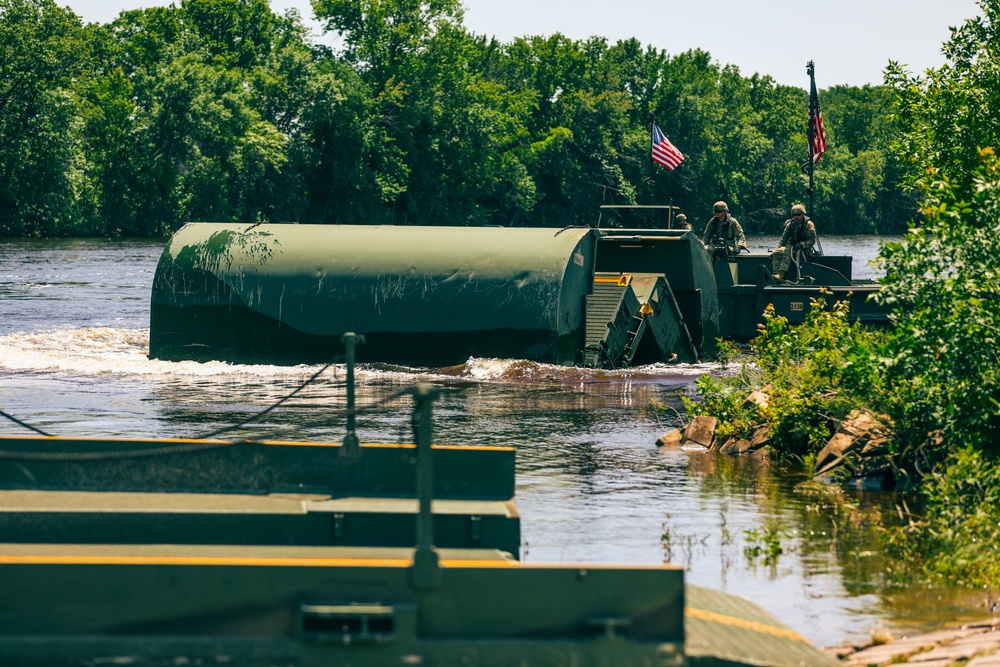 1437th Engineer Multi-Role Bridge Company Trains at Camp Ripley