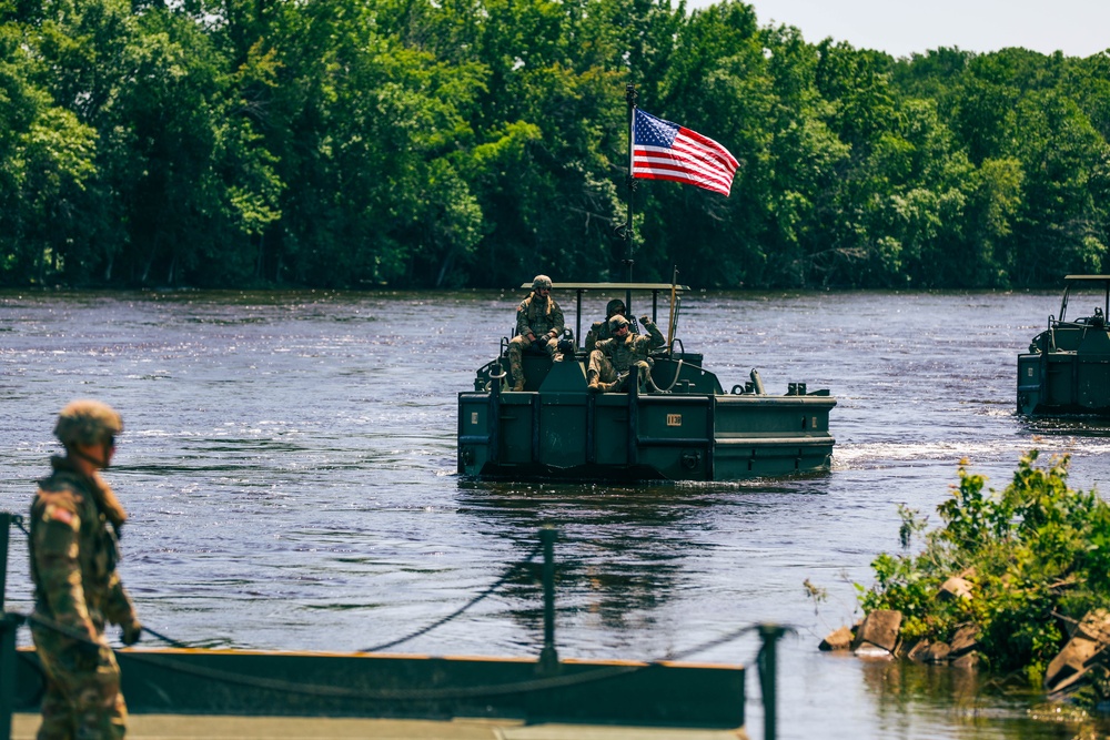 1437th Engineer Multi-Role Bridge Company Trains at Camp Ripley