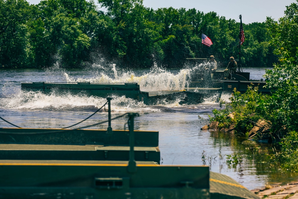 1437th Engineer Multi-Role Bridge Company Trains at Camp Ripley