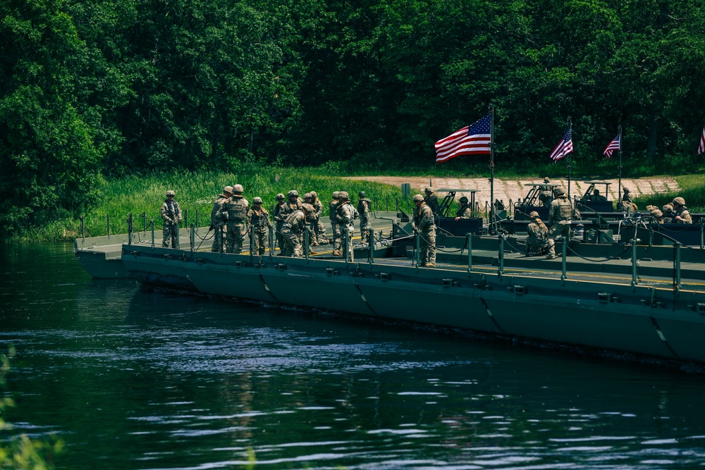 1437th Engineer Multi-Role Bridge Company Trains at Camp Ripley