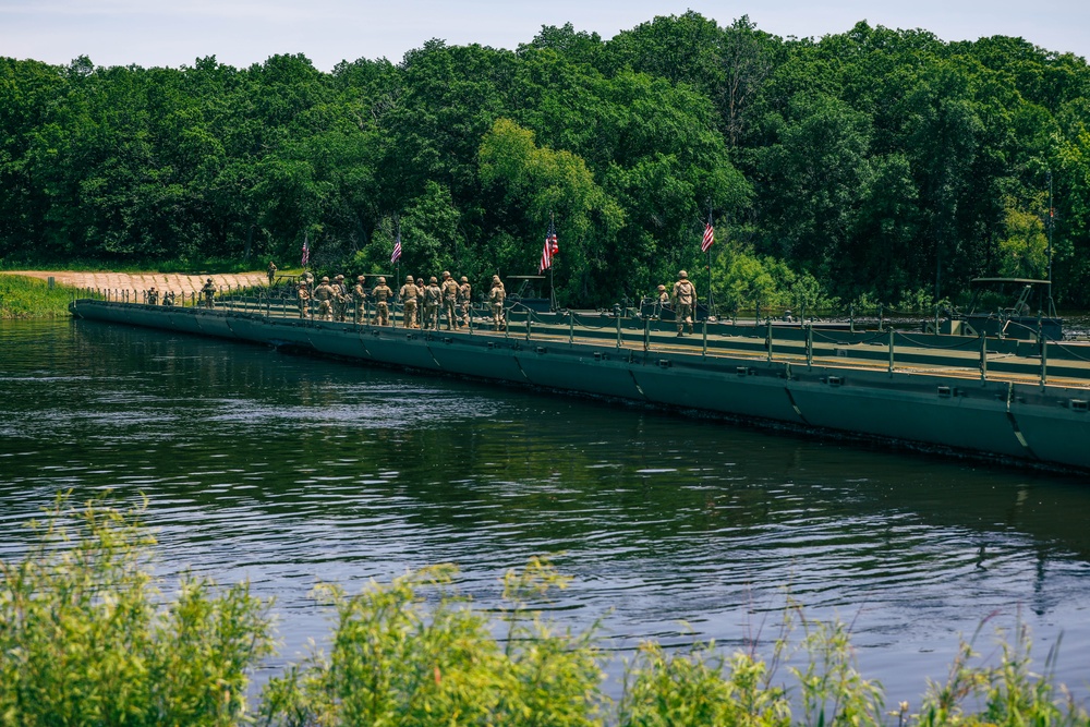 1437th Engineer Multi-Role Bridge Company Trains at Camp Ripley