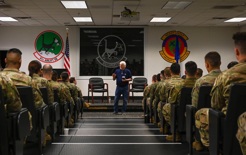 Medal of Honor recipient James McCloughan visits Little Rock AFB