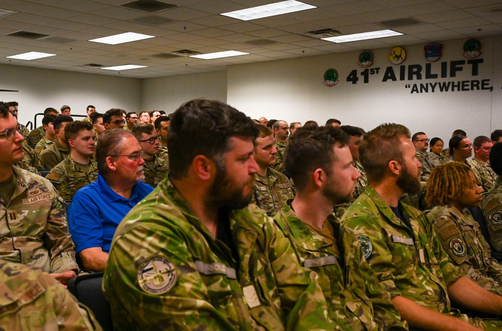 Medal of Honor recipient James McCloughan visits Little Rock AFB
