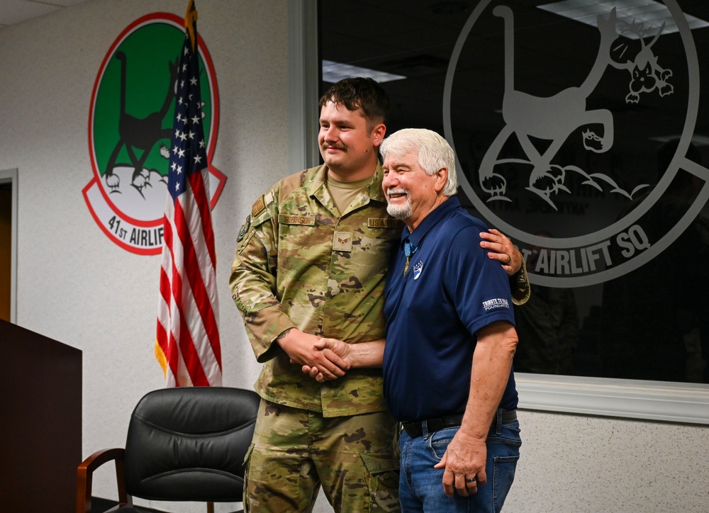 Medal of Honor recipient James McCloughan visits Little Rock AFB