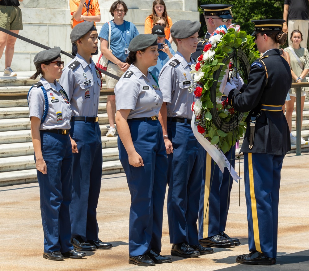 JROTC cadets experience history and pay respects at Arlington National Cemetery