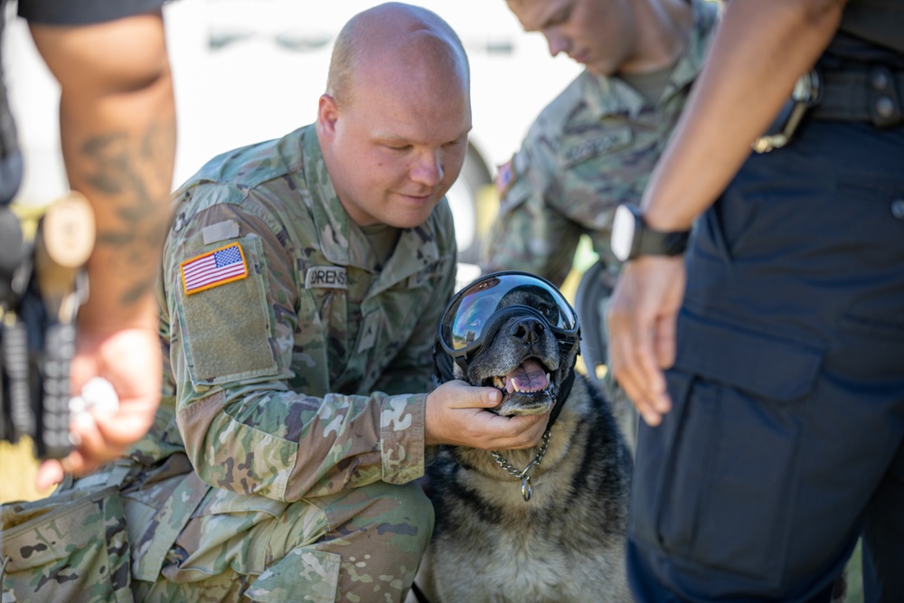 947th Military Police Detachment does a demo for the Army’s 249th Birthday