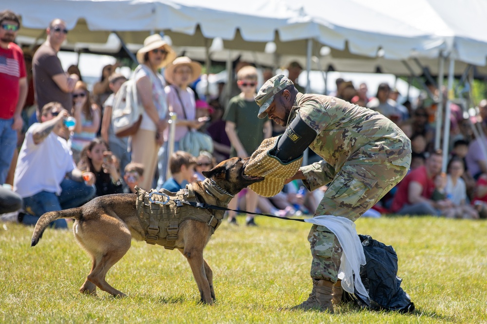 947th Military Police Detachment does a demo for the Army’s 249th Birthday