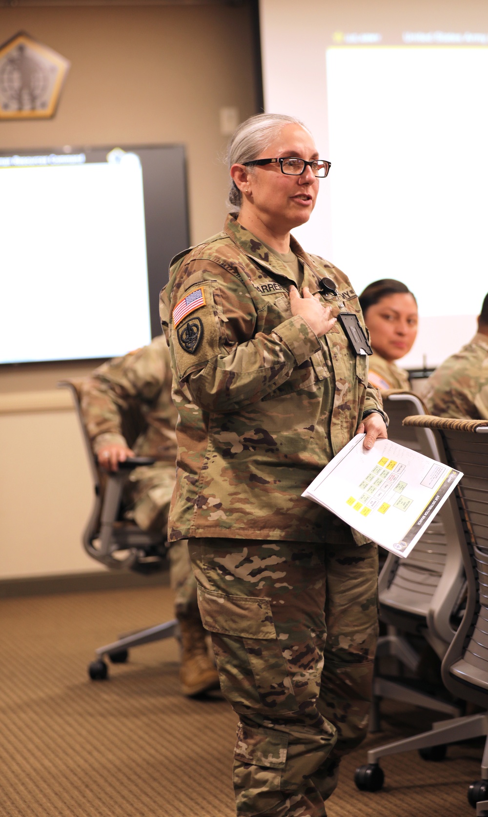 Ninth Command Chief Warrant Officer of the U.S. Army Reserve Command visits HRC