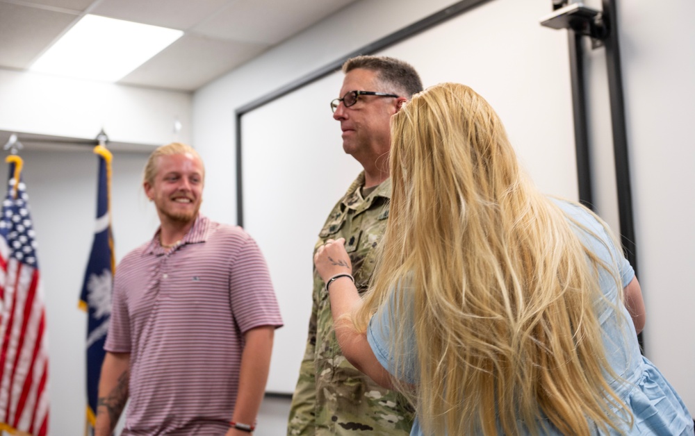 Chaplain (Maj.) John Denny promotion to lieutenant colonel