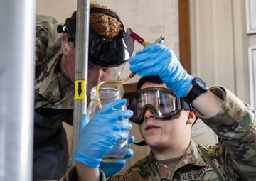 177th Multi-Capable Airmen aid POL in downloading U.S. Army tank trailers during QLLEX Exercise 2024