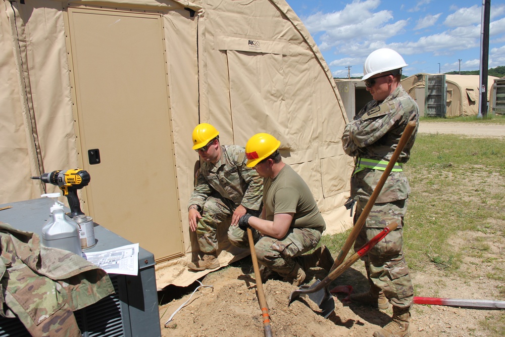 229th Engineer Vertical Construction Company Soldiers complete electrical project at Fort McCoy