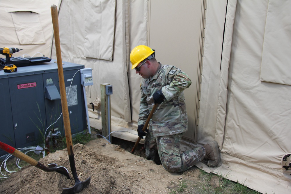 229th Engineer Vertical Construction Company Soldiers complete electrical project at Fort McCoy