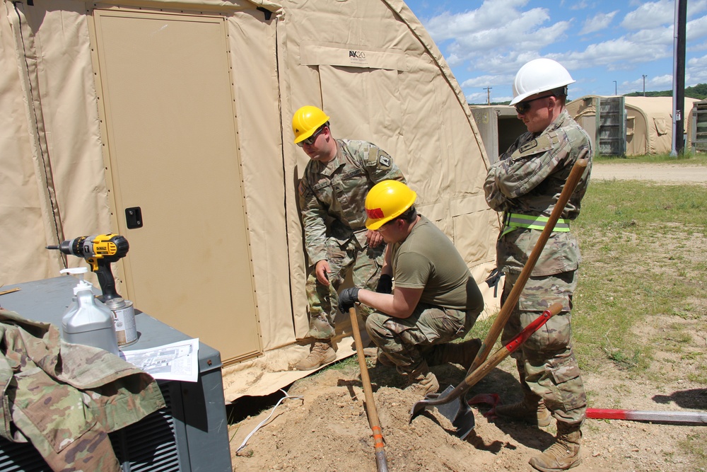 229th Engineer Vertical Construction Company Soldiers complete electrical project at Fort McCoy