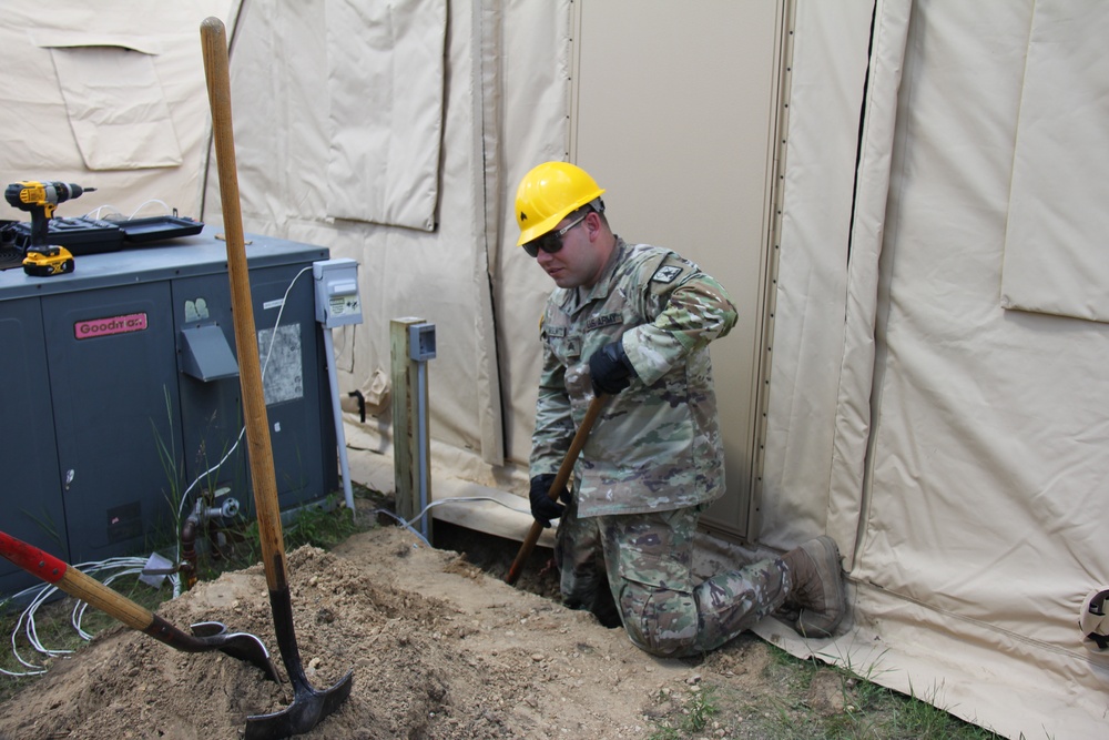 229th Engineer Vertical Construction Company Soldiers complete electrical project at Fort McCoy