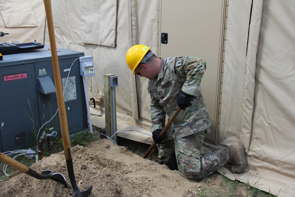 229th Engineer Vertical Construction Company Soldiers complete electrical project at Fort McCoy