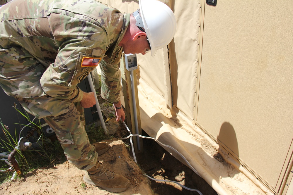 229th Engineer Vertical Construction Company Soldiers complete electrical project at Fort McCoy