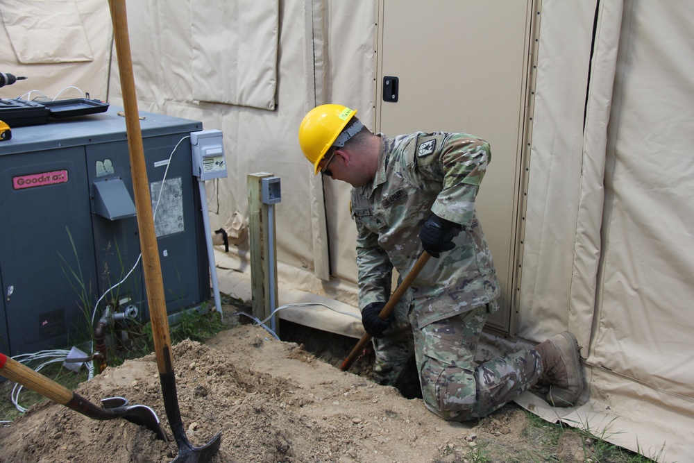 229th Engineer Vertical Construction Company Soldiers complete electrical project at Fort McCoy