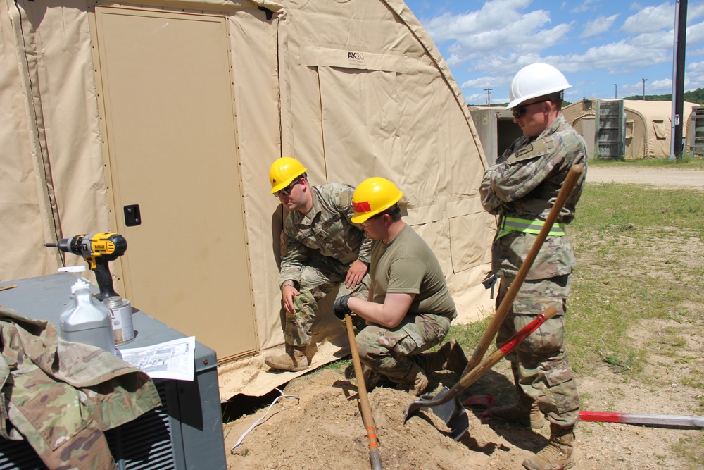 229th Engineer Vertical Construction Company Soldiers complete electrical project at Fort McCoy