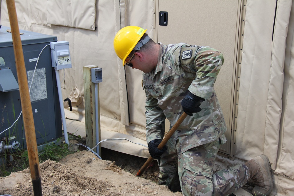 229th Engineer Vertical Construction Company Soldiers complete electrical project at Fort McCoy