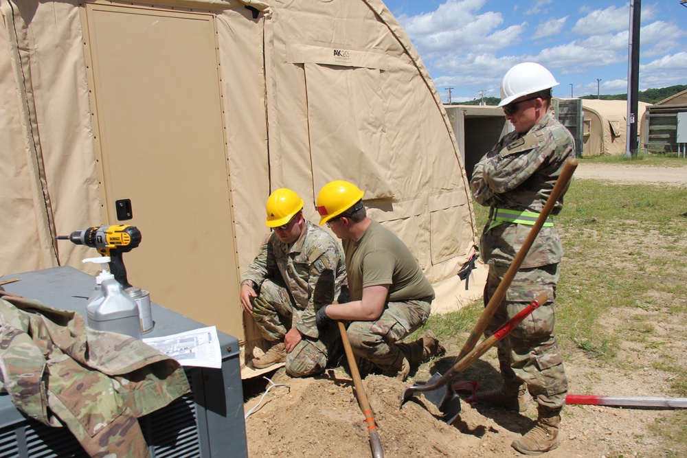 229th Engineer Vertical Construction Company Soldiers complete electrical project at Fort McCoy