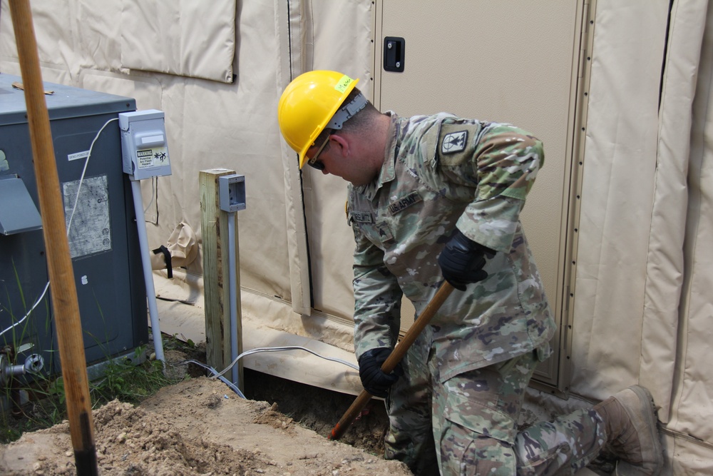 229th Engineer Vertical Construction Company Soldiers complete electrical project at Fort McCoy